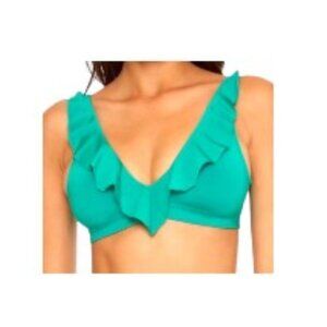 Becca by Rebecca Virtue Socialite Ruffle Swim Top Medium NWT